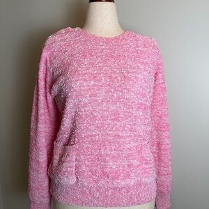 XL Frame Denim Pink Textured Women's Sweater